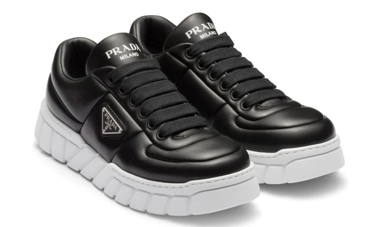 Prada padded leather sneakers 'Black' - Dubai Sneakers