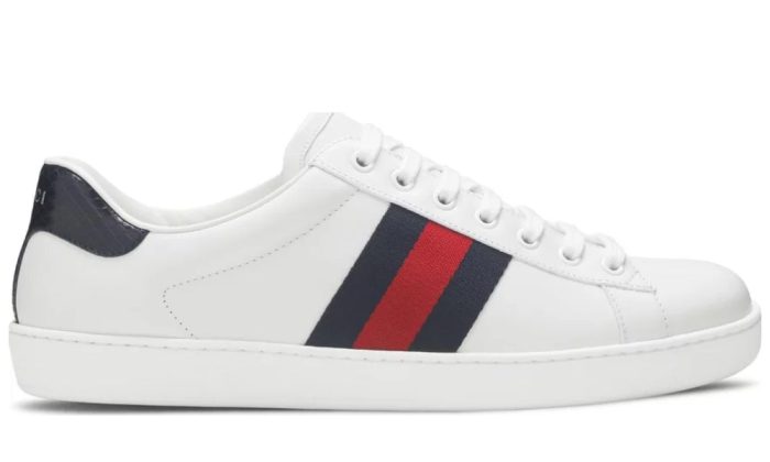 Gucci Ace Leather 'White Blue' - Dubai Sneakers