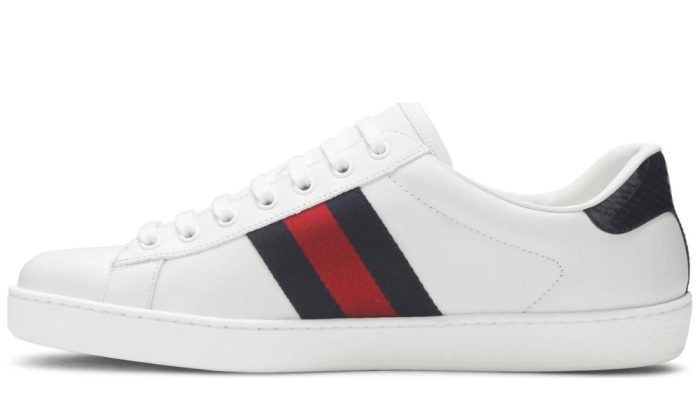 Gucci Ace Leather 'White Blue' - Dubai Sneakers