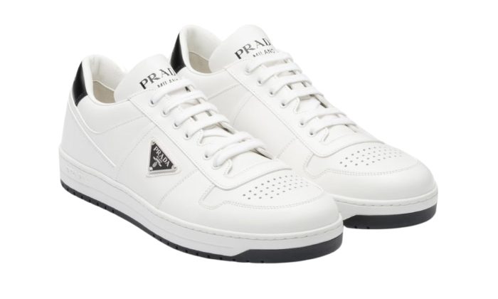 Prada Downtown Leather 'White Black' - Dubai Sneakers