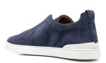 Zegna slip-on suede sneakers "Blue" - Dubai Sneakers