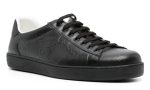 Gucci Ace monogram-embossed sneakers 'Black' - Dubai Sneakers