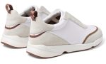 LORO PIANA Modular Walk Aqua Light Leather-trimmed Shell And Suede Sneakers In White - Dubai Sneakers