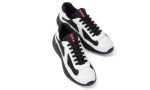 Prada  America's Cup Patent Leather "White / Black" - Dubai Sneakers