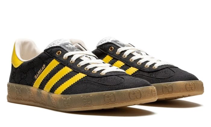 Gucci x Adidas Gazelle 'Black GG Monogram' - Dubai Sneakers