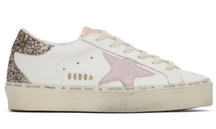 Golden Goose Hi Star 'White Antique Pink Glitter' - Dubai Sneakers