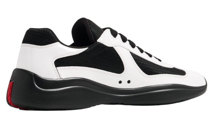 Prada  America's Cup Patent Leather "White / Black" - Dubai Sneakers