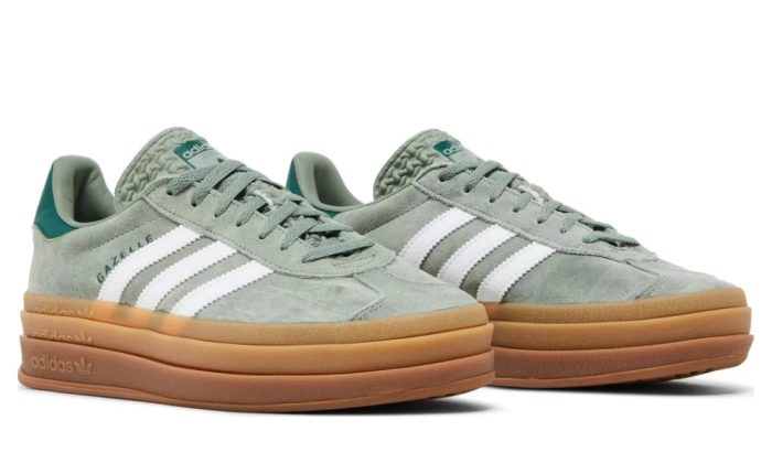 Adidas Gazelle Bold 'Silver Green Gum' - Dubai Sneakers