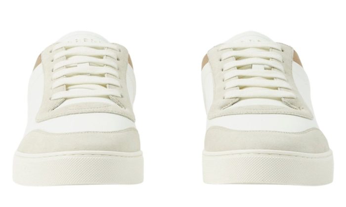 Burberry Check Panelled Sneakers 'Natural White Archive Beige' - Dubai Sneakers