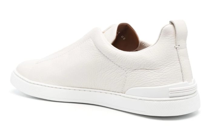 Zegna Triple Stich leather sneakers "White" - Dubai Sneakers